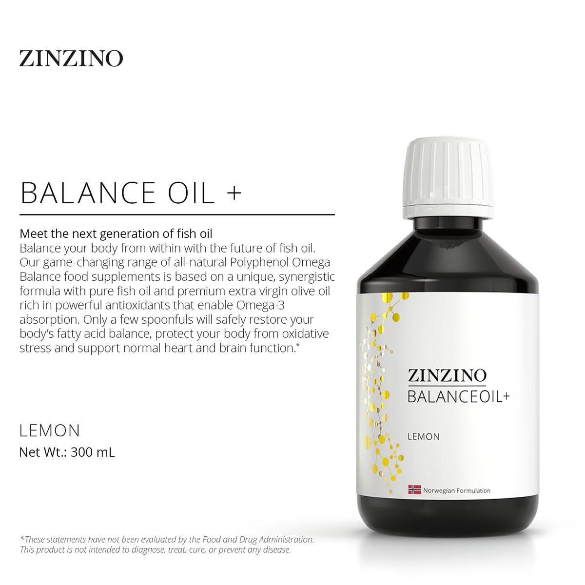 ZINZINO BalanceOil+ 300 ml saveur citron frais
