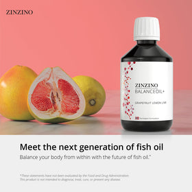 ZINZINO BalanceOil+ Sirop Pamplemousse Citron Vert 300 ml avec cuillère