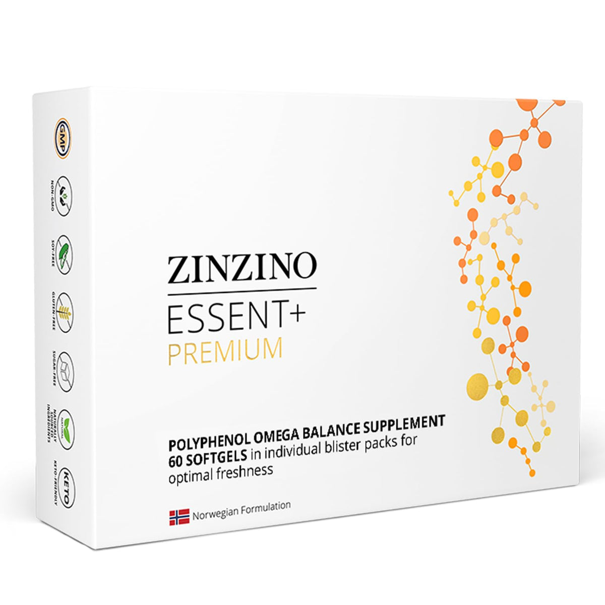 ZINZINO Essent+ Premium Omega Balance boîte avec 60 gélules molles