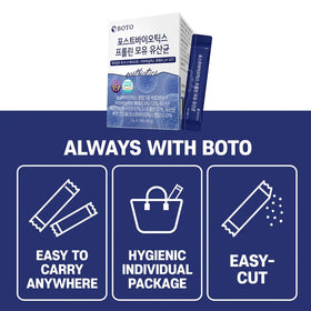 ZIOSTAND BOTO sachets de probiotiques en gros plan