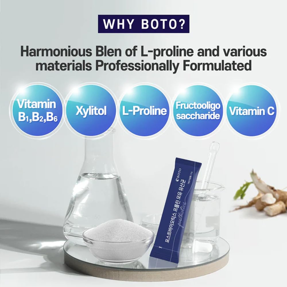 ZIOSTAND BOTO sachets de probiotiques sur une table