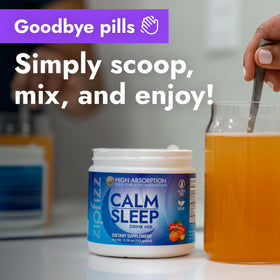 Zipfizz Calm Sommeil Pêche Mangue 410g ingrédients sur l'emballage