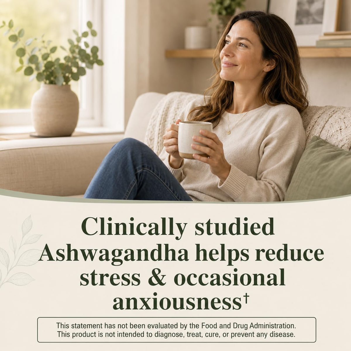 ZIPINKJ Ashwagandha 2100mg capsules en gros plan