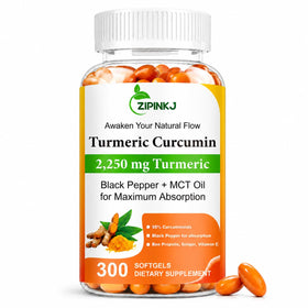 ZIPINKJ Curcuma Curcumin 2250mg 300 gélules avant