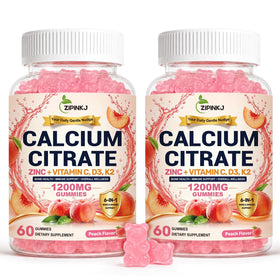 ZIPINKJ Gummies Calcium Citrate 1200mg avec Vitamine D3, vue avant