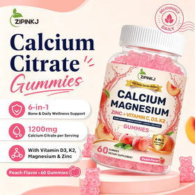 ZIPINKJ Gummies Calcium Citrate 1200mg, prise quotidienne recommandée