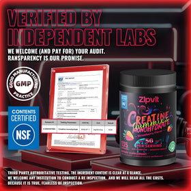 zipvit Gummies de créatine monohydrate goût fraise