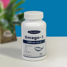 ZiranElf Huile de Poisson Omega 3 1000 mg contenant ouvert