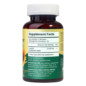 ZiranElf Lecithine de Tournesol 2400mg gélules molles ouvertes