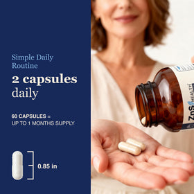 ZnS Health complexe de magnésium 500mg 60 capsules ouvertes