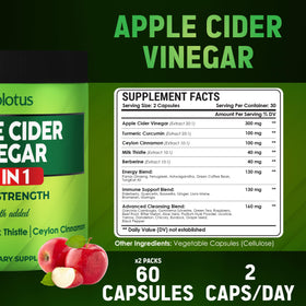 Zolotus Capsules de Vinaigre de Pomme 32in1 - Détails des ingrédients