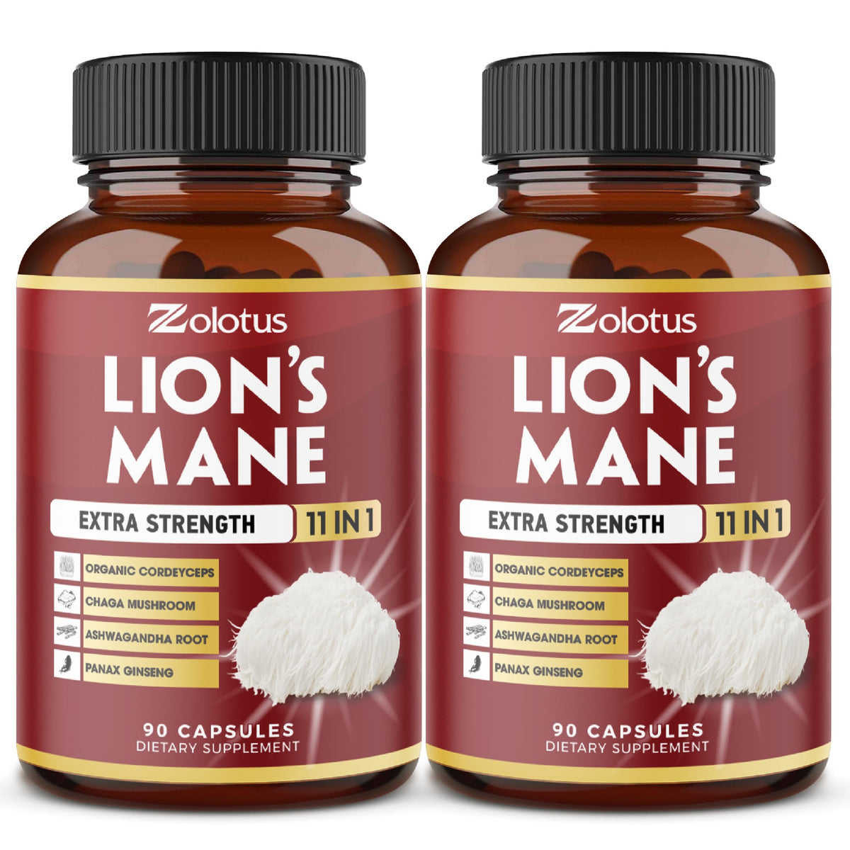 Zolotus Champignon Lion 180 capsules vue de face