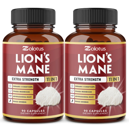 Zolotus Champignon Lion 180 capsules vue de face