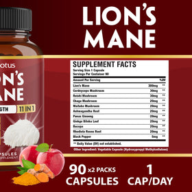 Zolotus Champignon Lion emballage et capsules