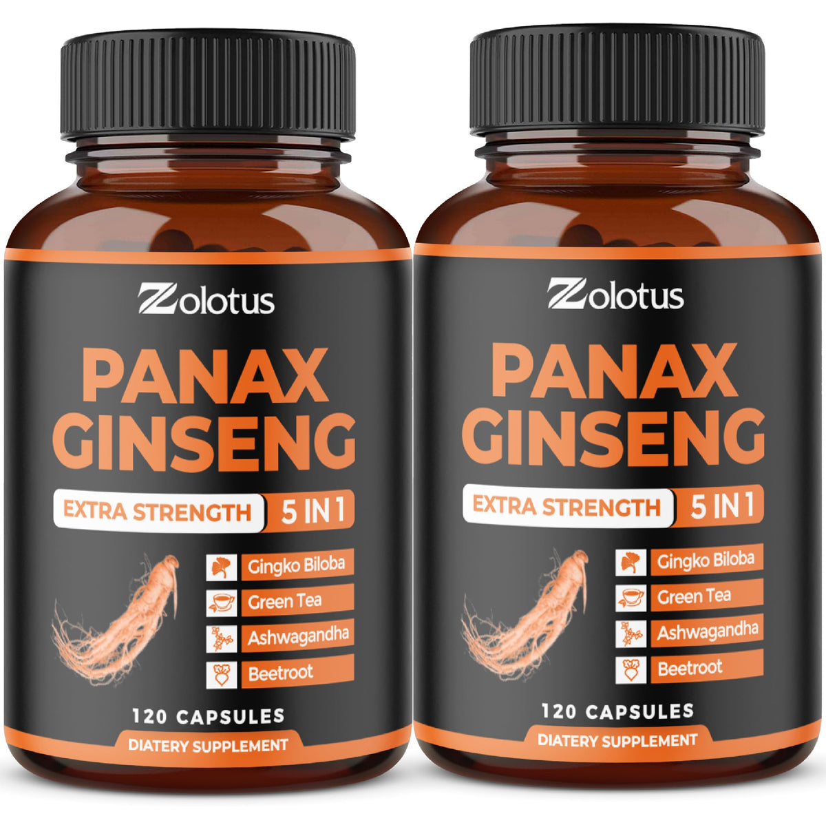 Zolotus Ginseng Rouge Coréen 240 capsules, boîte vue de face