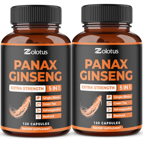 Zolotus Ginseng Rouge Coréen 240 capsules, boîte vue de face