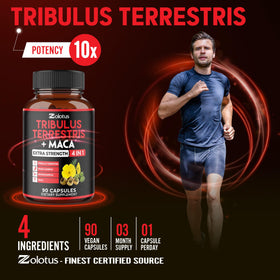 Zolotus Tribulus Terrestris flacon à côté d'autres compléments