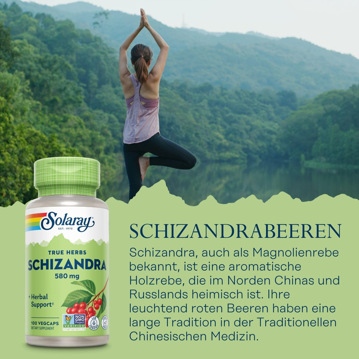Zoom sur capsule végétalienne Solaray Schisandra Berry