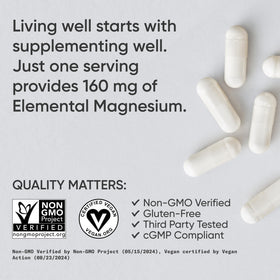 Zoom sur capsules de Magnésium Glycinate de Sports Research