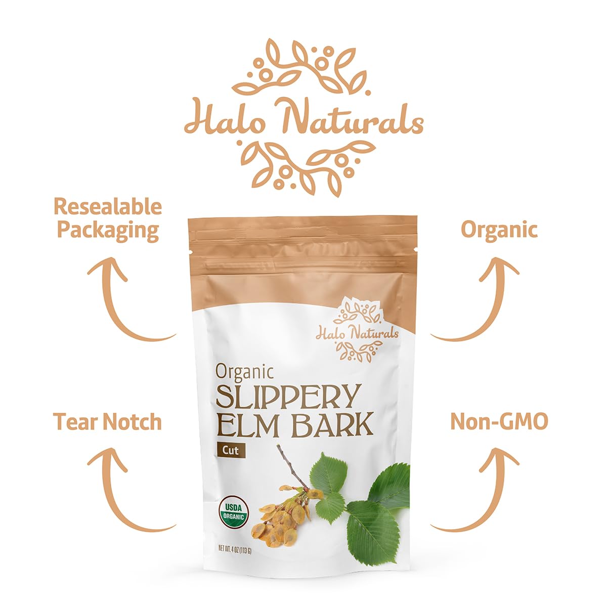 Zoom sur l'écorce de bouleau glissant Halo Naturals