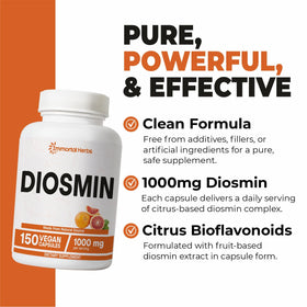 Zoom sur l'étiquette du flacon de Diosmine 1000mg