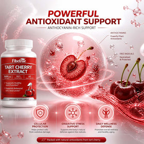 Zoom sur la capsule d'extrait de cerise acide Fibetrue