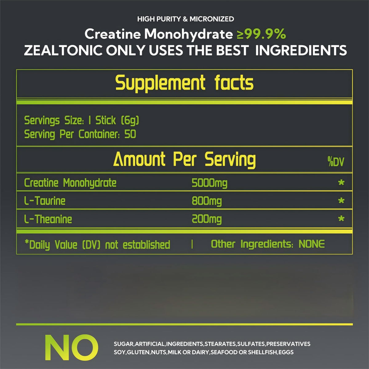 Zoom sur la Poudre de Créatine Monohydrate Zealtonic
