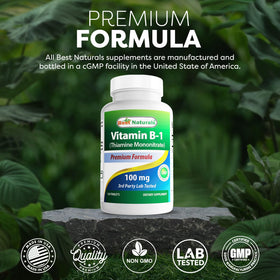 Zoom sur la tablette de Vitamine B1 Best Naturals
