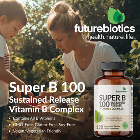 Zoom sur le comprimé de Futurebiotics Super B 100