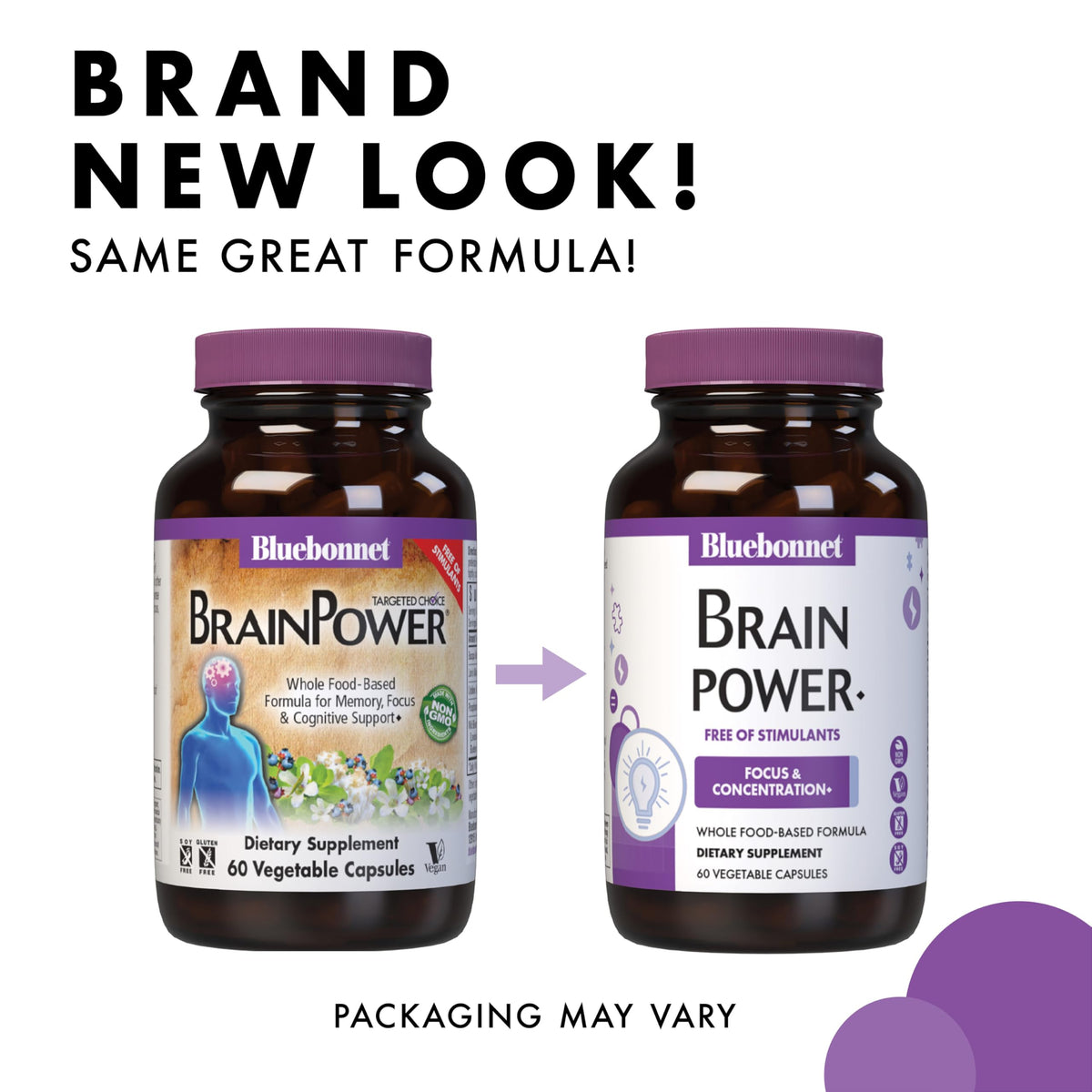 Zoom sur le mélange d'extraits de plantes dans les capsules BrainPower