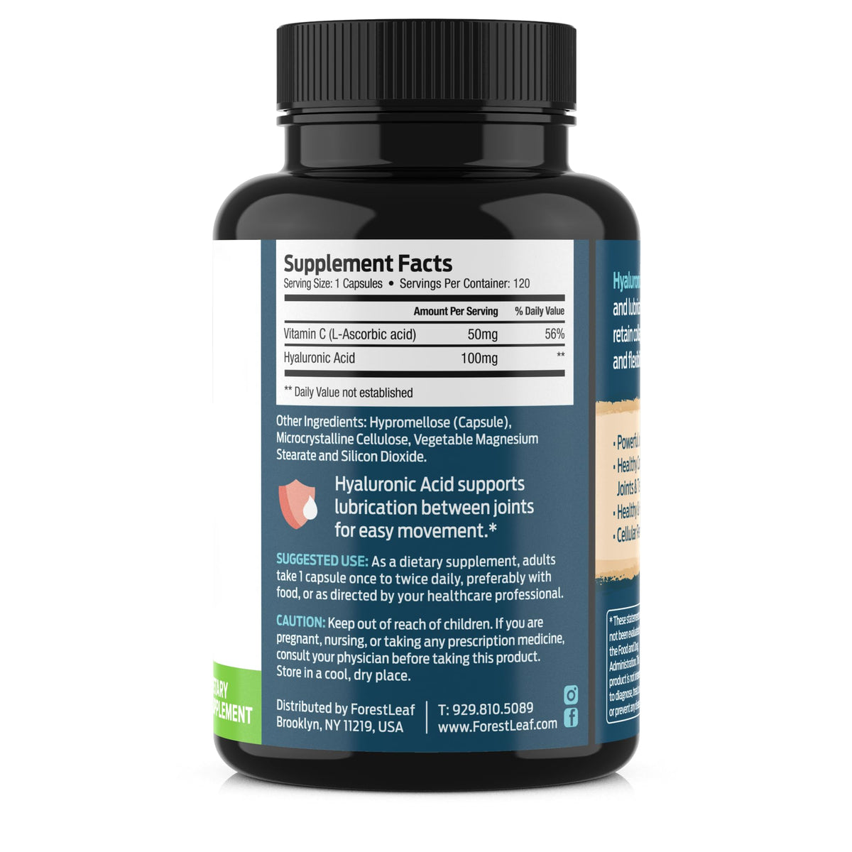 Zoom sur les capsules d'acide hyaluronique ForestLeaf