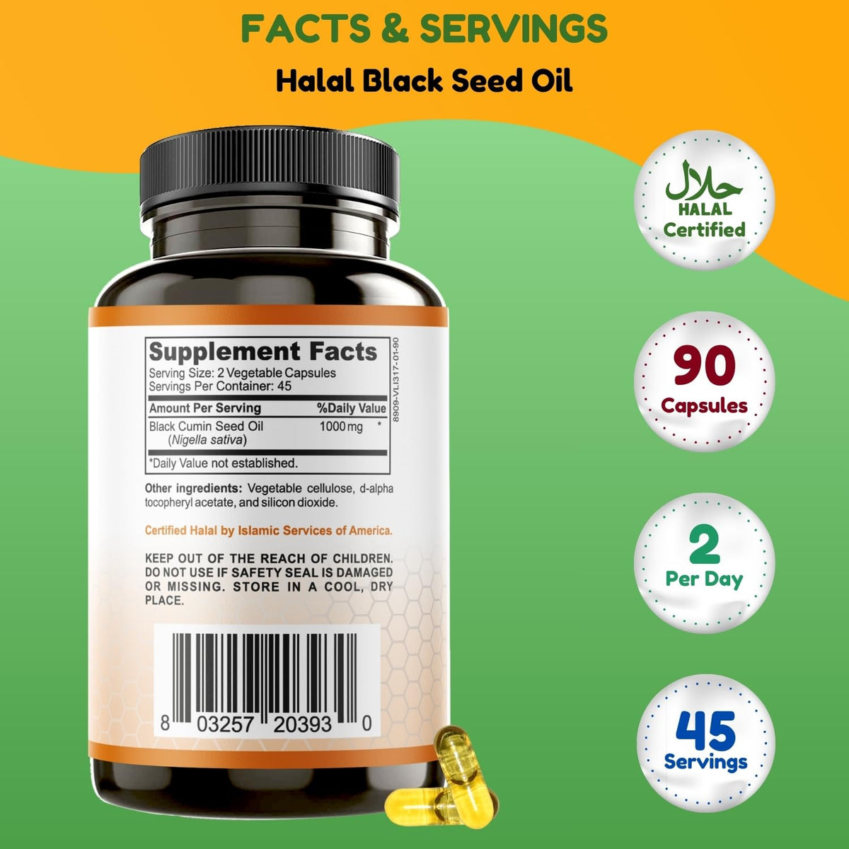 Zoom sur les capsules d'huile de graines noires SHIFAA NUTRITION