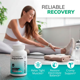 Zoom sur les capsules de Balancebreens Magnésium Glycinate 200mg