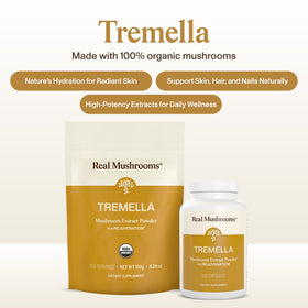 Zoom sur les capsules de champignon Tremella Real Mushrooms