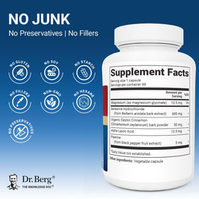 Zoom sur les capsules de Dr. Berg Berbérine 5-en-1