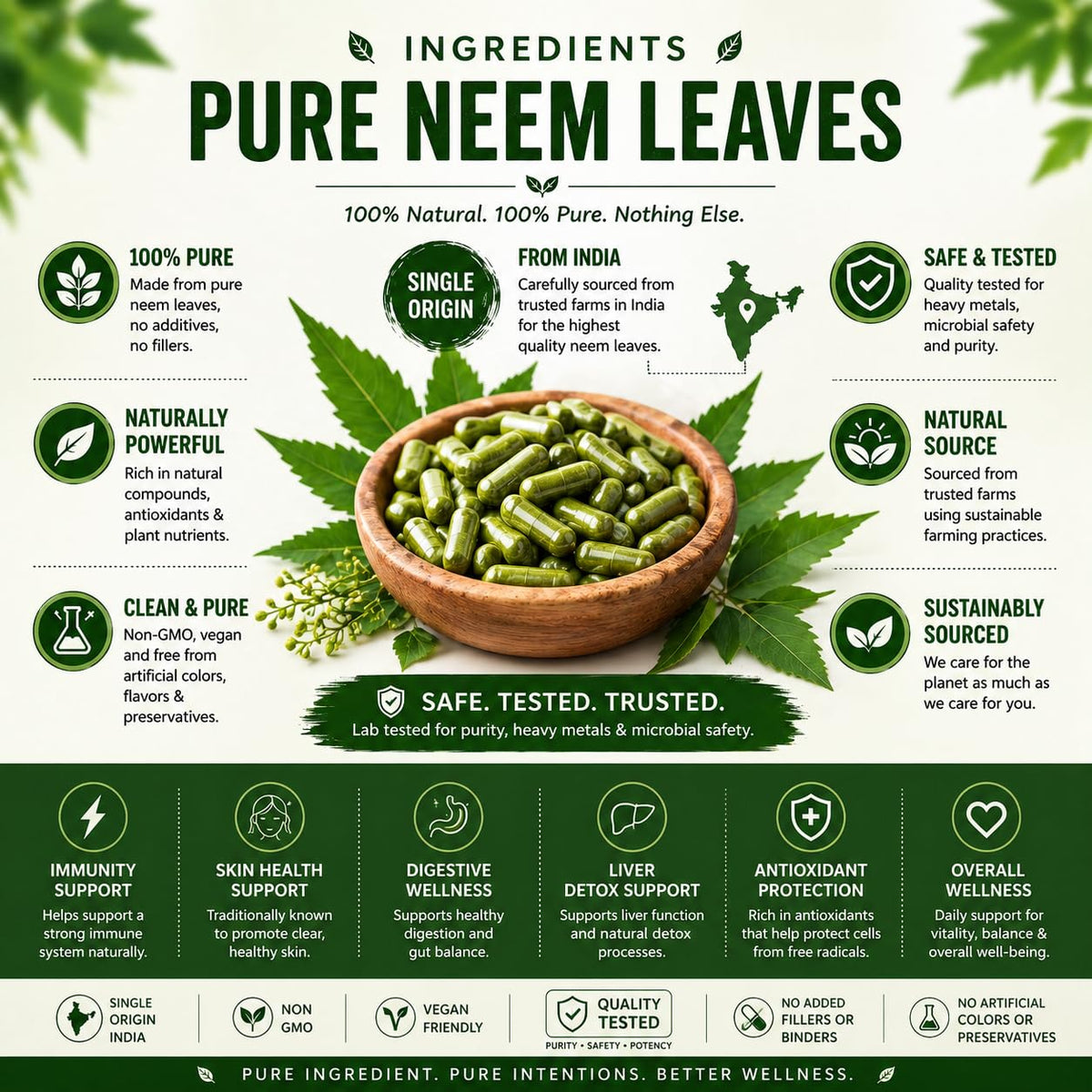 Zoom sur les capsules de Neem Organic Aura