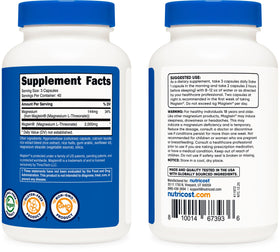 Zoom sur les capsules de Nutricost Magnésium L-Thréonate