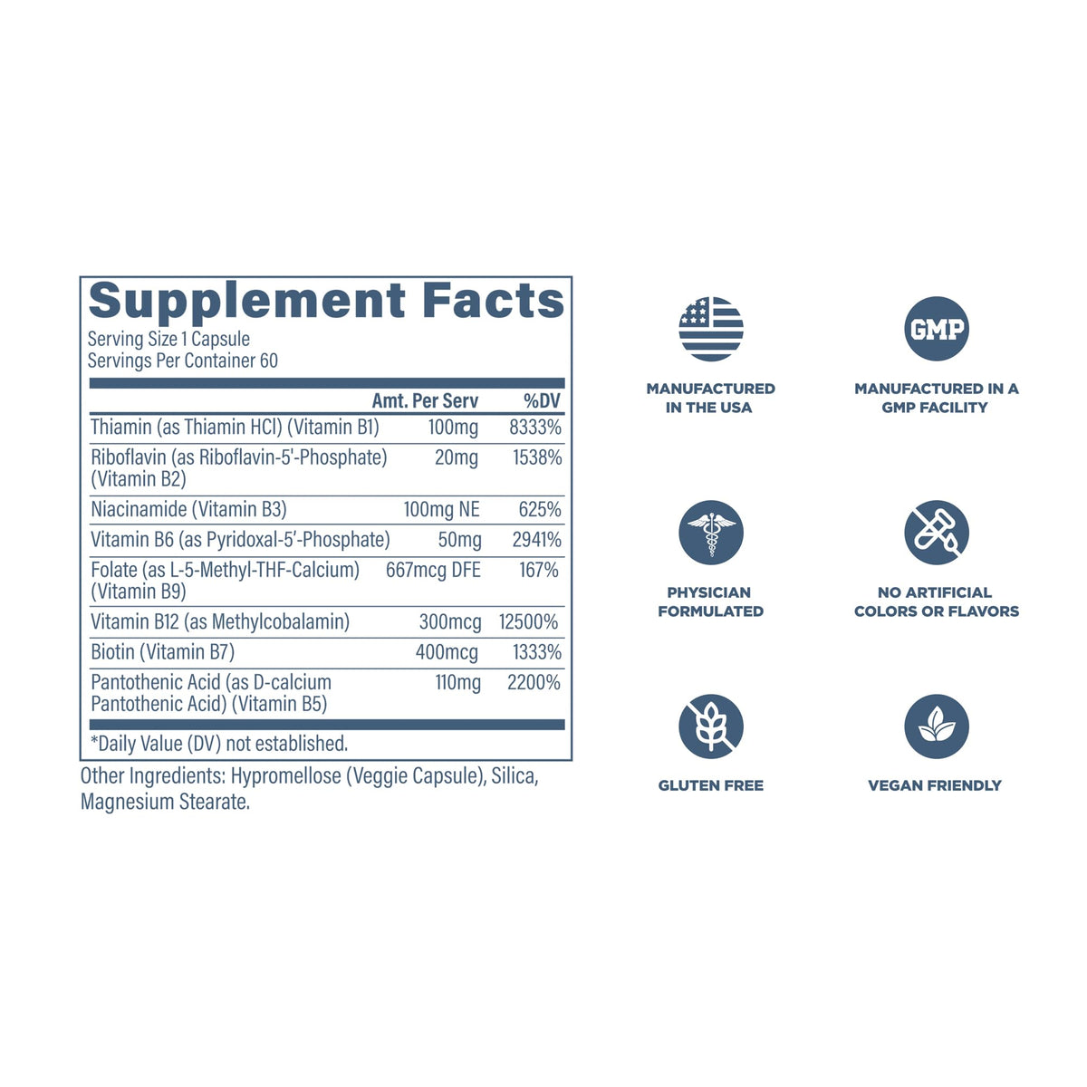 Zoom sur les capsules de Revive B-Complex