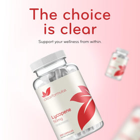 Zoom sur les capsules Lycopène 50mg de Clear Formulas
