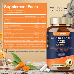Zoom sur les capsules Totaria Acide Alpha Lipoïque