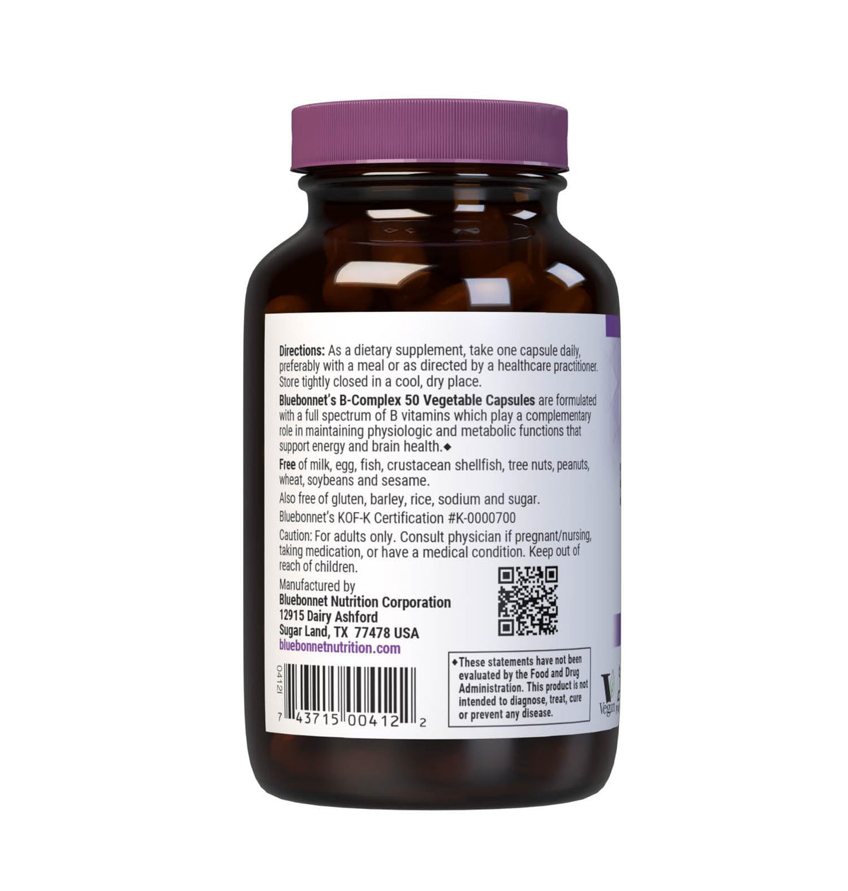 Zoom sur les capsules végétales BlueBonnet Complexe de Vitamines B