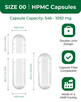 Zoom sur les capsules vides HPMC MéipaLien, aspect clair