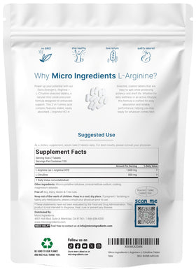 Zoom sur les comprimés bisectés L-Arginine de Micro Ingredients