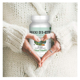 Zoom sur les comprimés Maxi Health Vitamine D3 1000 IU