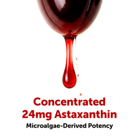 Zoom sur les gélules d'Astaxanthin 24mg de Micro Ingredients