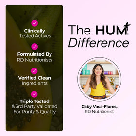Zoom sur les Gummies Cheveux Forts HUM avec détail de texture