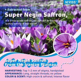 Zoom sur les gummies Saffran + Magnésium NEVISS