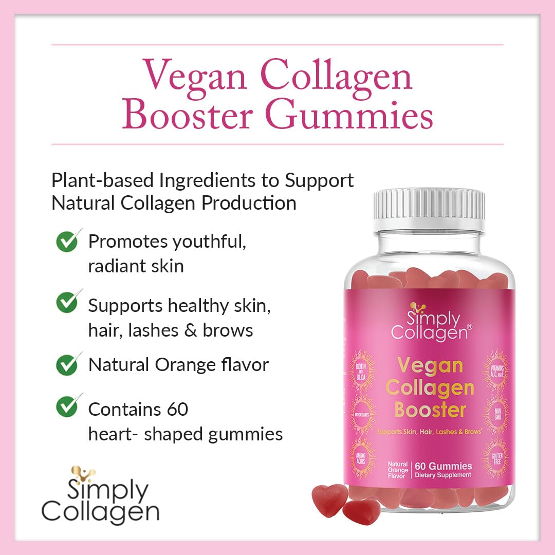 Zoom sur les gummies véganes Simply Collagen avec arrière-plan flou
