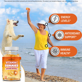 Zoom sur les Gummies Vitamine C Orange NEW AGE