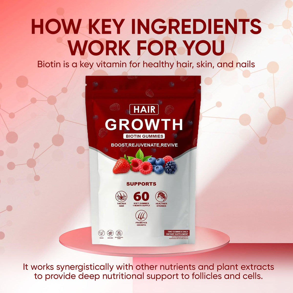 Zoom sur les gummies WOVOEO avec texture moelleuse